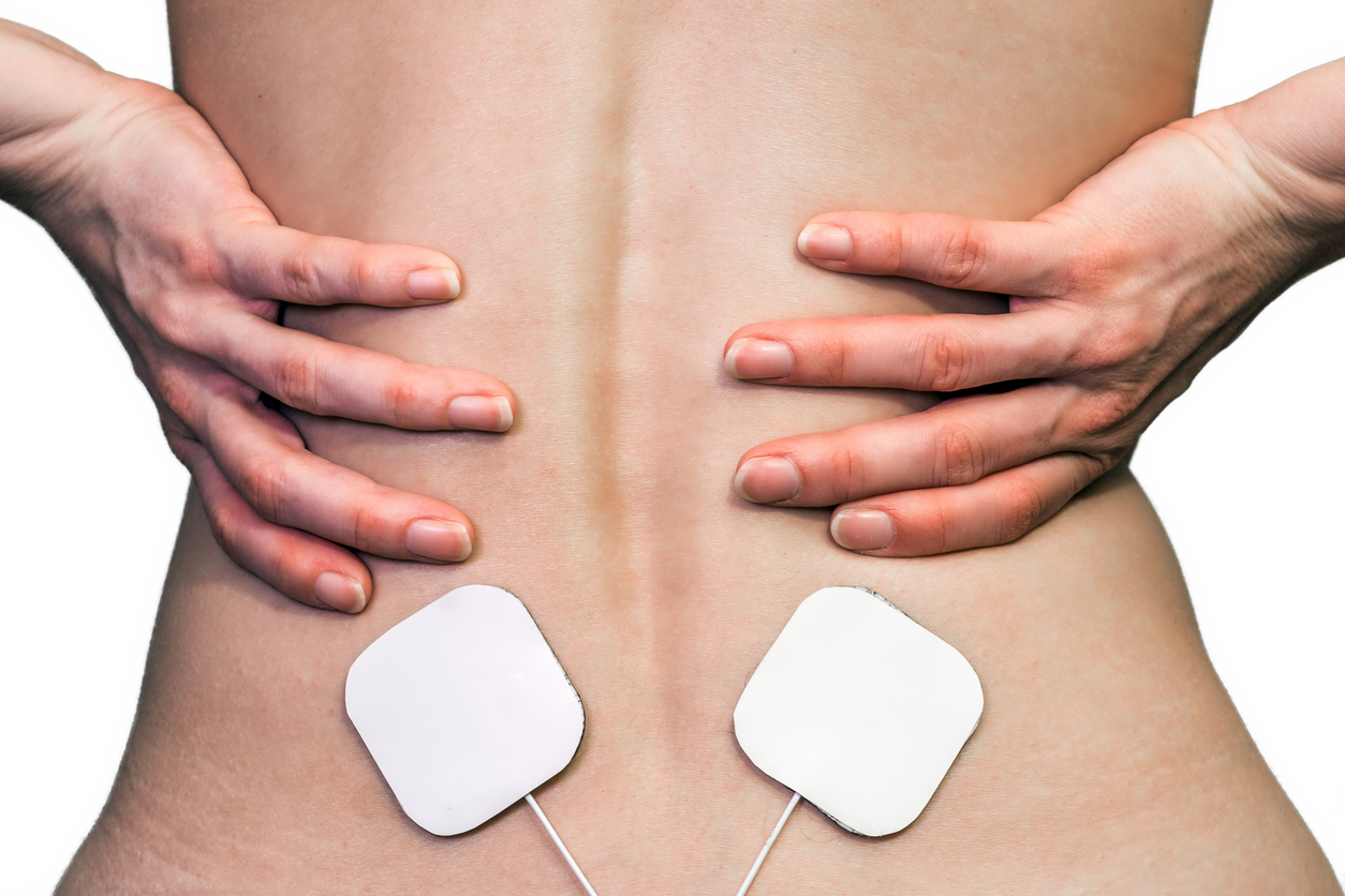 woman with electrotherapy