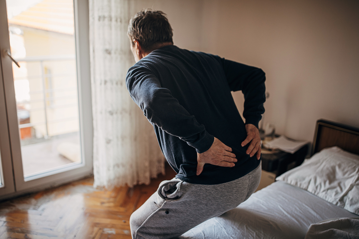 man with chronic back pain